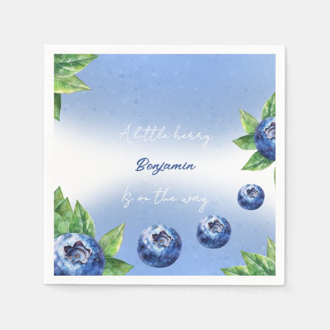 Strawberry Baby Shower Paper Napkin (Front)