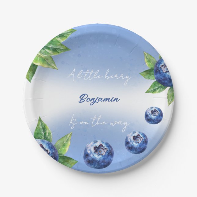 Strawberry Baby Shower Paper Plate (Front)