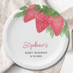 Strawberry Baby Shower  Paper Plate
