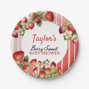Strawberry Baby Shower Paper Plates