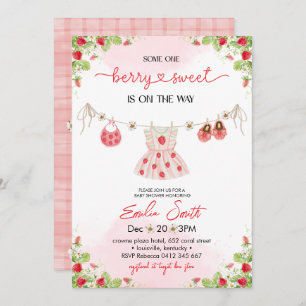 Strawberry Baby shower Party Invitation