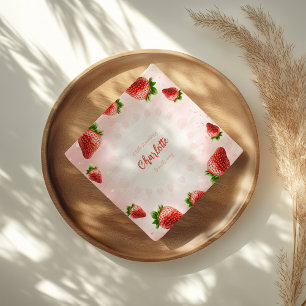 Strawberry Baby Shower Plate Napkin