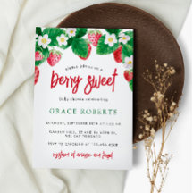 Strawberry Baby Shower Summer Berry Sweet 