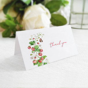 Strawberry Baby Shower Thank You Card