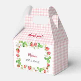 Strawberry Baby Shower Thank You Favour Box