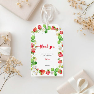Strawberry Baby Shower Thank You Gift Tags