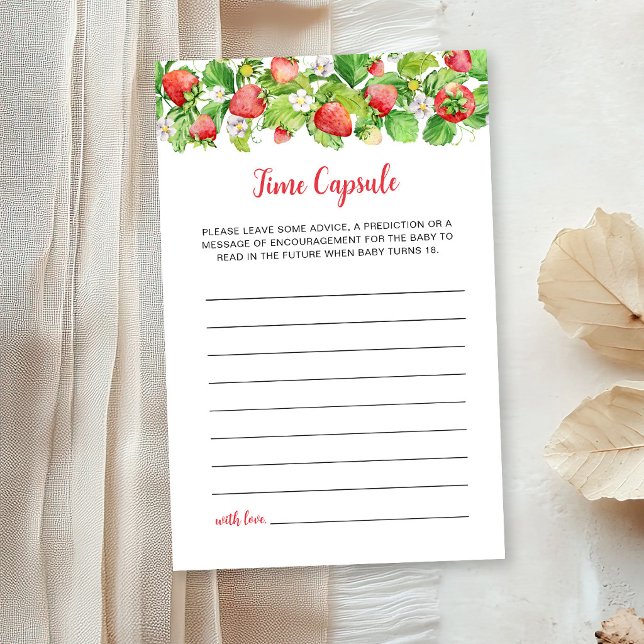 Strawberry Baby Shower Time Capsule (Creator Uploaded)