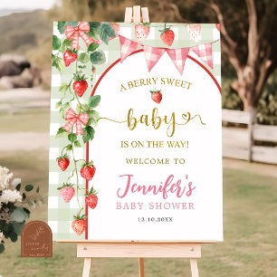 Strawberry Baby Shower Welcome Sign