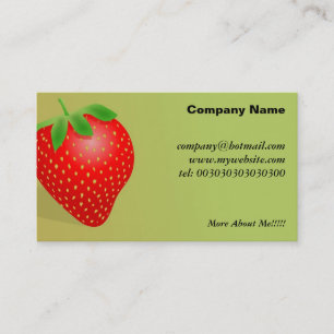 Strawberry Background Business Card