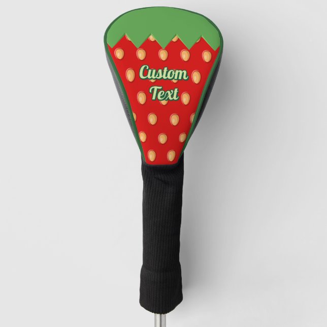 Strawberry Background Pattern Golf Head Cover (Front)