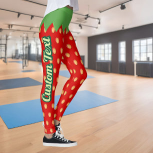 Strawberry Background Pattern Leggings