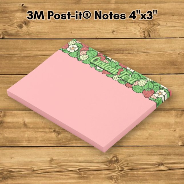 Strawberry Background Pattern Post-it Notes (Creator Uploaded)
