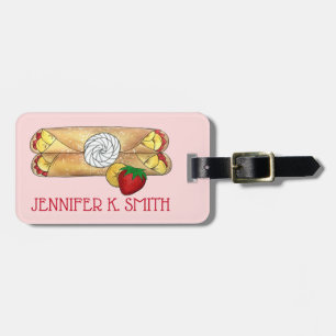 Strawberry Banana Crêpe Pancake French Food Crepes Luggage Tag