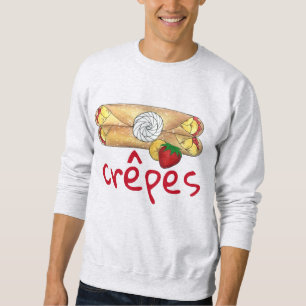 Strawberry Banana Crêpe Pancake French Food Crepes Sweatshirt
