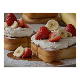 Strawberry & Banana French Toast Poster