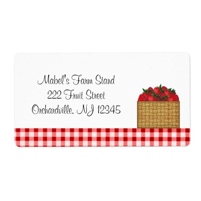 Strawberry Basket Business Label (Front)