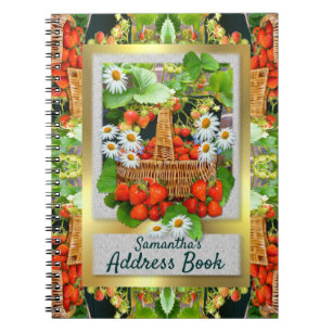 Strawberry Basket Customized Address Book