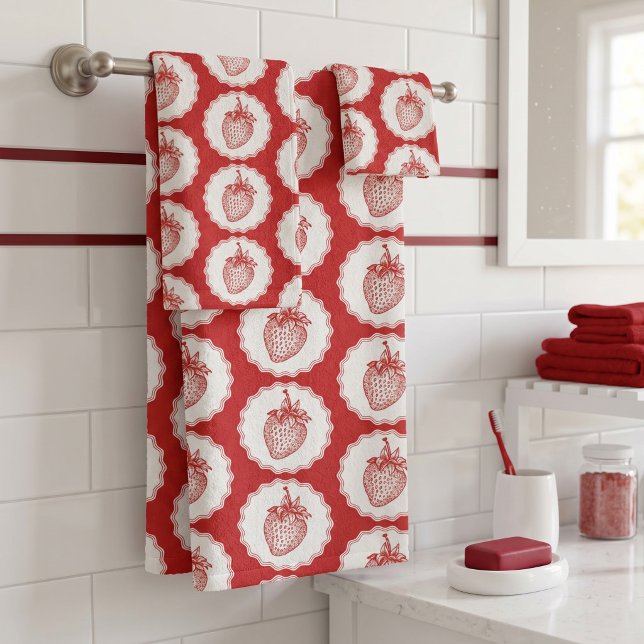 Strawberry Bath Towel Set (Creator Uploaded)