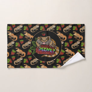 Strawberry Beardie Dragon "MINE!" Hand Towel