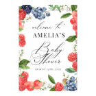 Strawberry Berry Baby Shower Welcome Sign