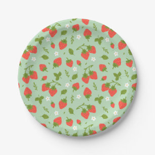 Strawberry Berry Birthday Party Paper Plate