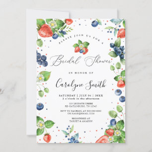 Strawberry Berry Bridal Shower Invitation