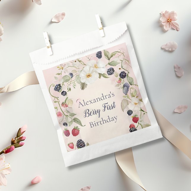  Strawberry Berry First 1st Birthday Party  Favour Bags (Creator Uploaded)