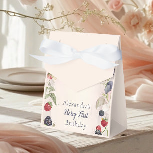 Strawberry Berry First 1st Birthday Party Favour Box