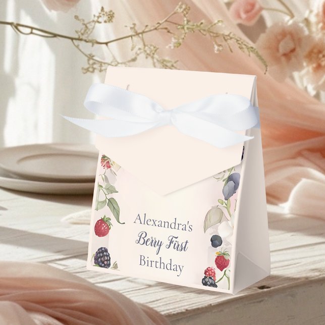 Strawberry Berry First 1st Birthday Party  Favour Box (Creator Uploaded)