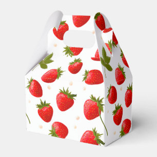 Strawberry Berry First Birthday Party Favour Favour Box