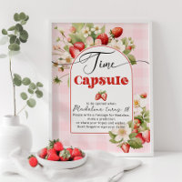Strawberry berry first birthday time capsule