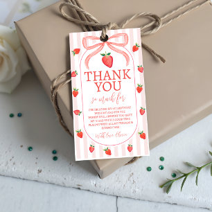 Strawberry Berry First Favour Tags