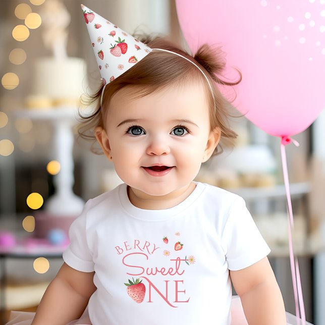 Strawberry Berry First Party Party Hat (Creator Uploaded)