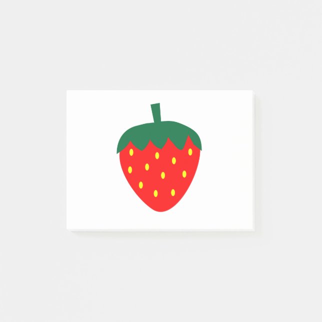 Strawberry Berry Fruit Summer Red Post-it Notes (Front)