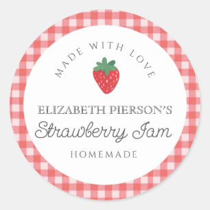 Strawberry Berry Jam Home Custom Classic Round Sticker