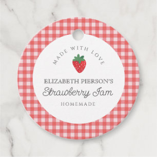 Strawberry Berry  Jam Home Custom  Favour Tags
