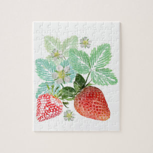 Strawberry, berry, red, fresh, ripe, sweet, food, jigsaw puzzle