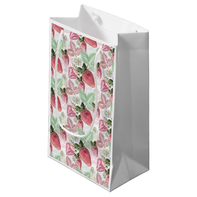 Strawberry, berry, red, fresh, ripe, sweet, food, small gift bag (Front Angled)
