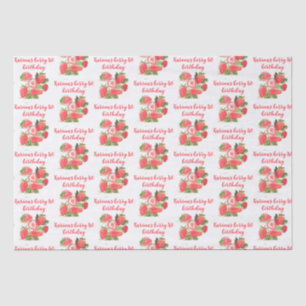 Strawberry Berry Sweet 1st Birthday party Cute Tissue Paper