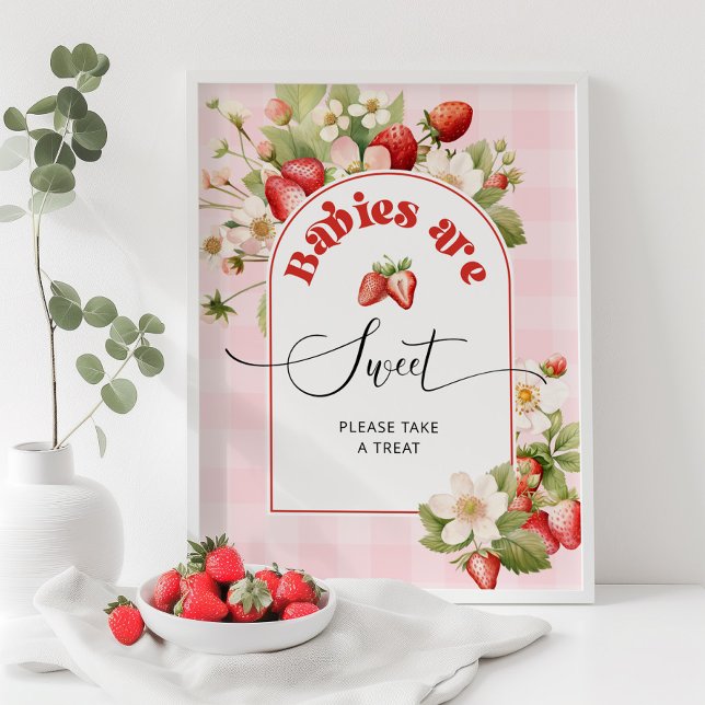 Strawberry berry sweet baby Babies are sweet Poster (Creator Uploaded)