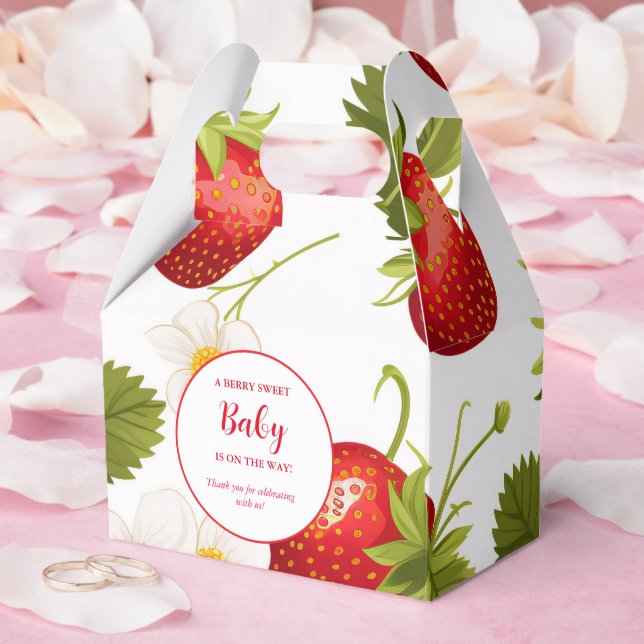 Strawberry Berry Sweet Baby shower  Favour Box (Wedding)