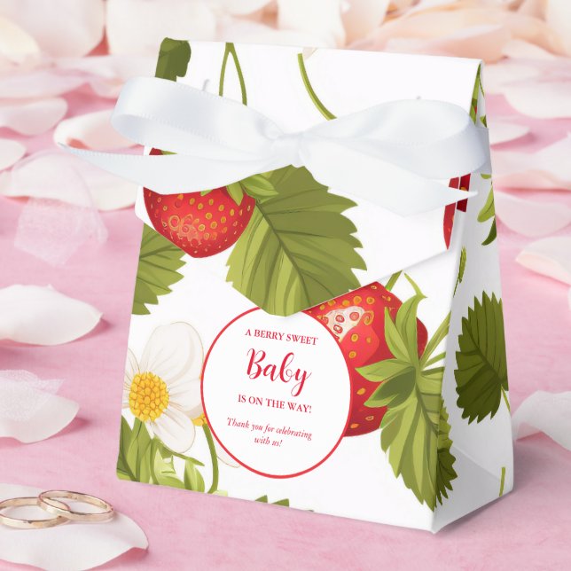 Strawberry Berry Sweet Baby shower  Favour Box (Wedding)