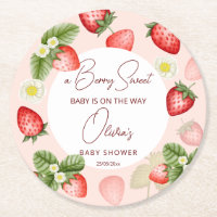 Strawberry berry sweet baby shower favours