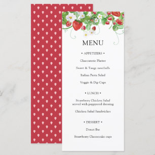Strawberry Berry Sweet Baby Shower Menu