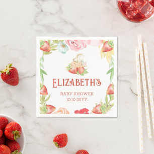  Strawberry Berry Sweet Baby Shower  Napkin