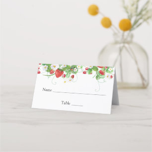 Strawberry Berry Sweet Baby Shower Place Card