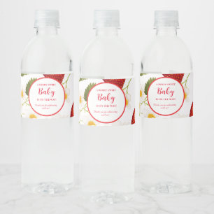 Strawberry Berry Sweet Baby shower  Water Bottle Label