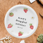 Strawberry Berry Sweet Birthday Party Paper Plate<br><div class="desc">Strawberry Berry Sweet Birthday Party Plates</div>
