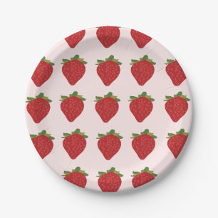 Strawberry Berry Sweet Birthday Party Strawberries Paper Plate