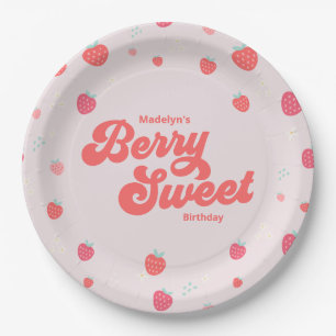 Strawberry Berry Sweet Birthday Summer Paper Plate